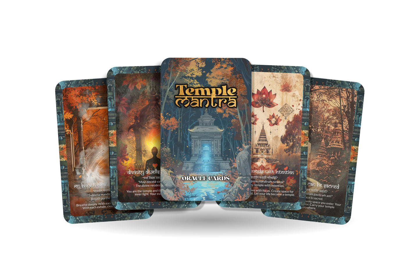 Temple Mantra – A Sacred Space Oracle Deck – 22 Oracle Cards – Dwelling in Divine Presence