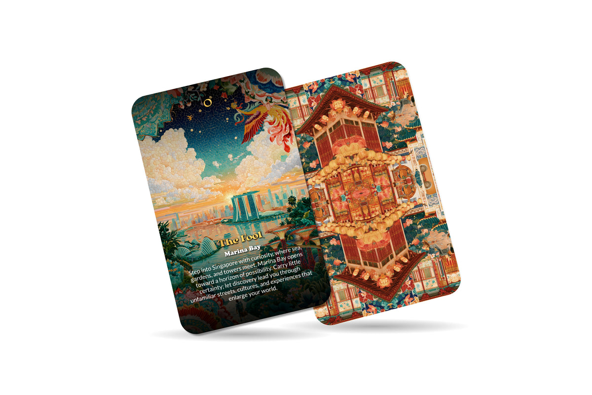 The Tarot of Singapore – A Tropical Asian Tarot Deck – 22 Tarot Cards – Gardens, Temples, and Maritime Heritage