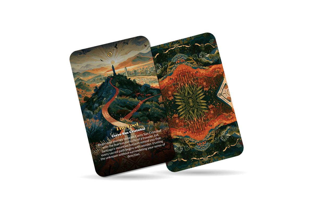 The Tarot of Santiago – An Andean Chilean Tarot Deck – 22 Tarot Cards – Mountain Energy and Chilean Heritage