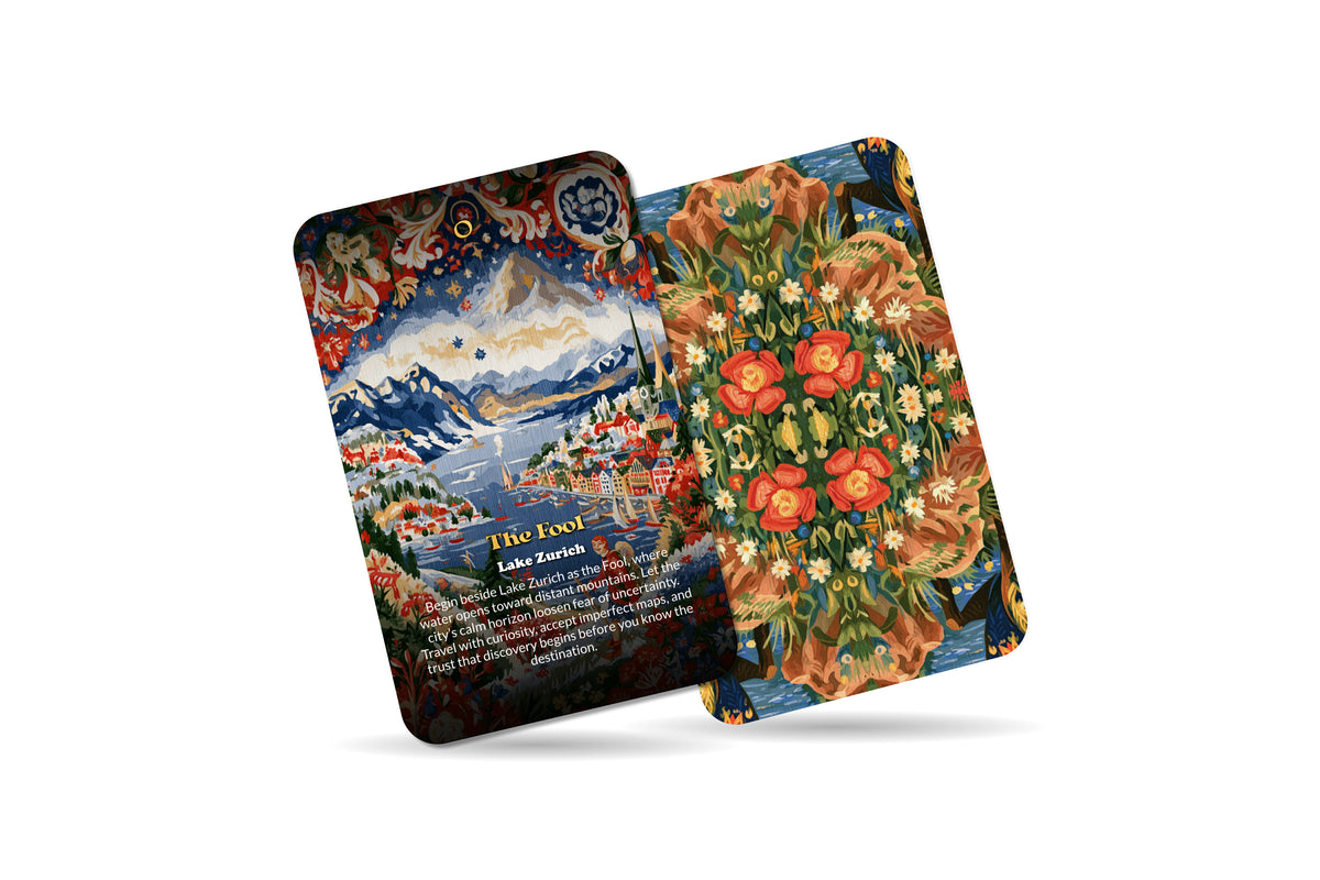 The Tarot of Zurich – A Swiss Alpine Tarot Deck – 22 Tarot Cards – Lake Waters, Mountains, and Swiss Heritage
