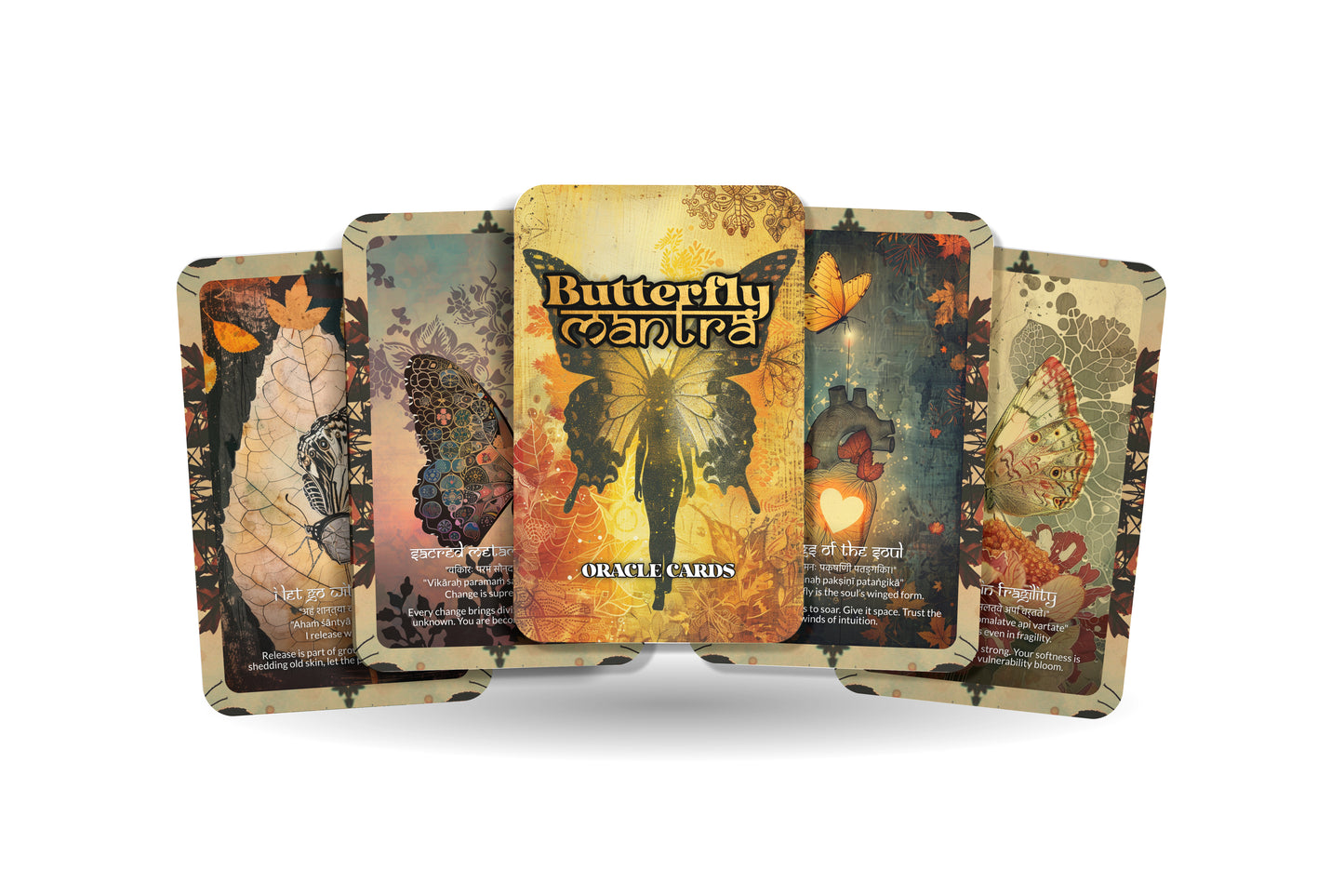 Butterfly Mantra – A Transformation Oracle Deck – 22 Oracle Cards – Metamorphosis of the Soul