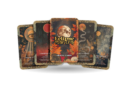 Eclipse Mantra – A Cosmic Shift Oracle Deck – 22 Oracle Cards – Light and Shadow in Sacred Dance