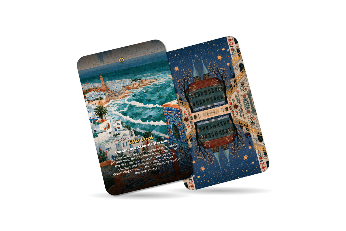 The Tarot of Casablanca – A Moroccan Heritage Tarot Deck – 22 Tarot Cards – Mysteries of the Atlantic and Ancient Medina
