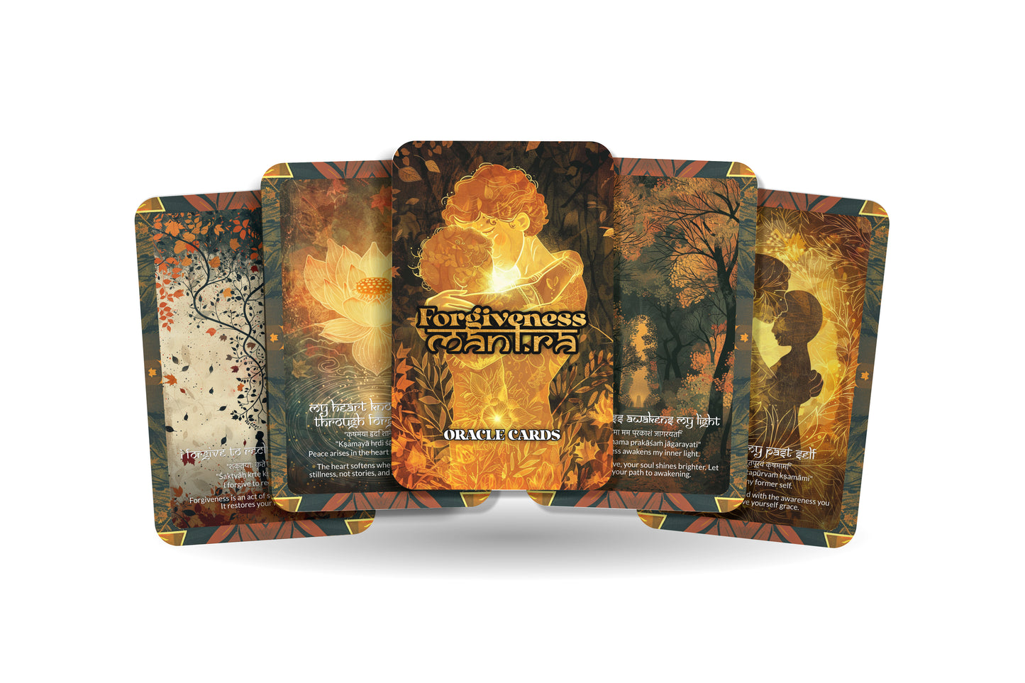 Forgiveness Mantra – A Heart Healing Oracle Deck – 22 Oracle Cards – Release, Renew, and Liberate