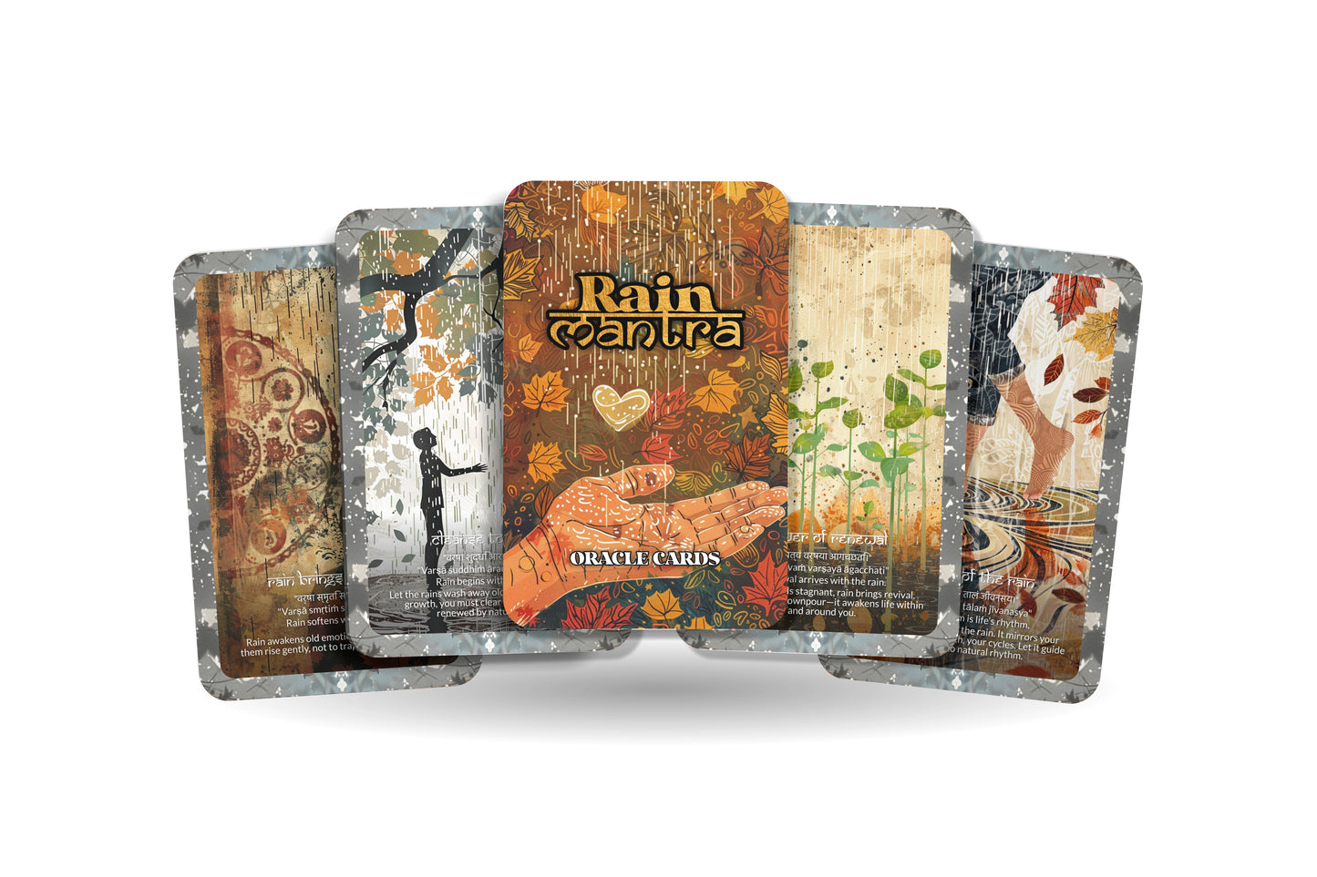 Rain Mantra – A Blessing Waters Oracle Deck – 22 Oracle Cards – Renewal Through Sacred Showers