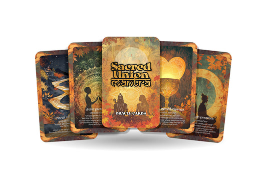 Sacred Union Mantra – A Divine Partnership Oracle Deck – 22 Oracle Cards – Merging Spirit and Love