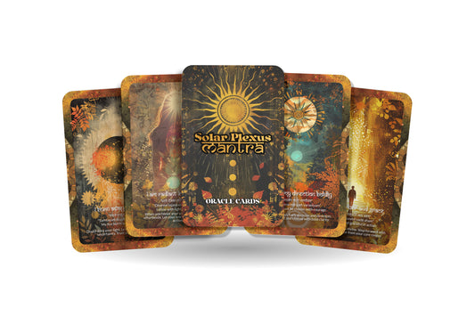 Solar Plexus Mantra – A Power Center Oracle Deck – 22 Oracle Cards – Radiate Confidence and Will
