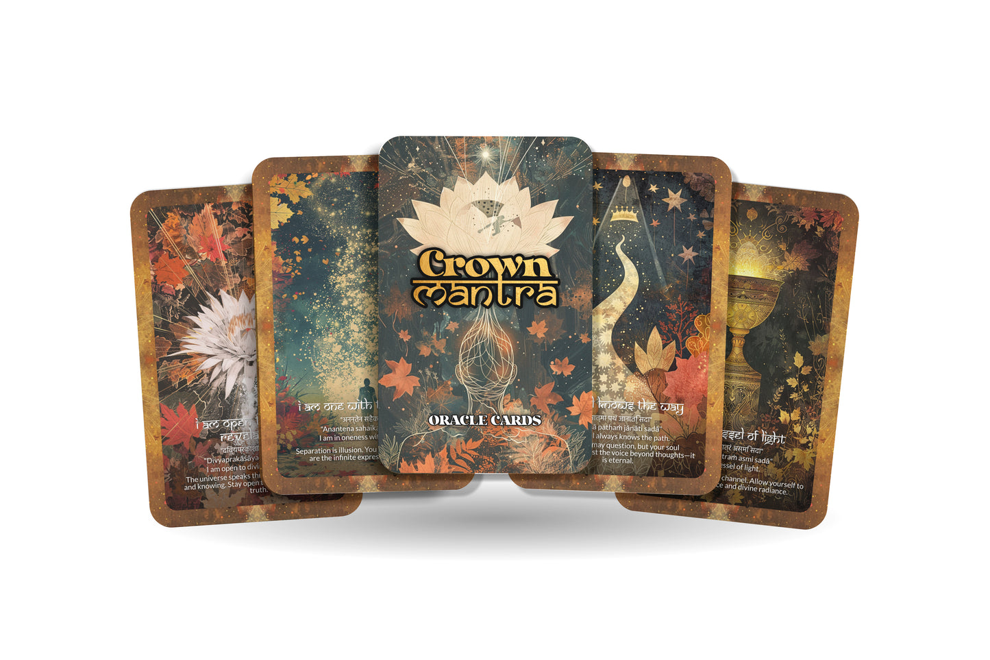 Crown Mantra – A Divine Connection Oracle Deck – 22 Oracle Cards – Opening the Gateway to Source
