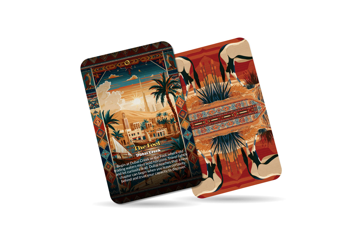 The Tarot of Dubai – A Desert Vision Tarot Deck – 22 Tarot Cards – From Ancient Sands to Modern Wonder