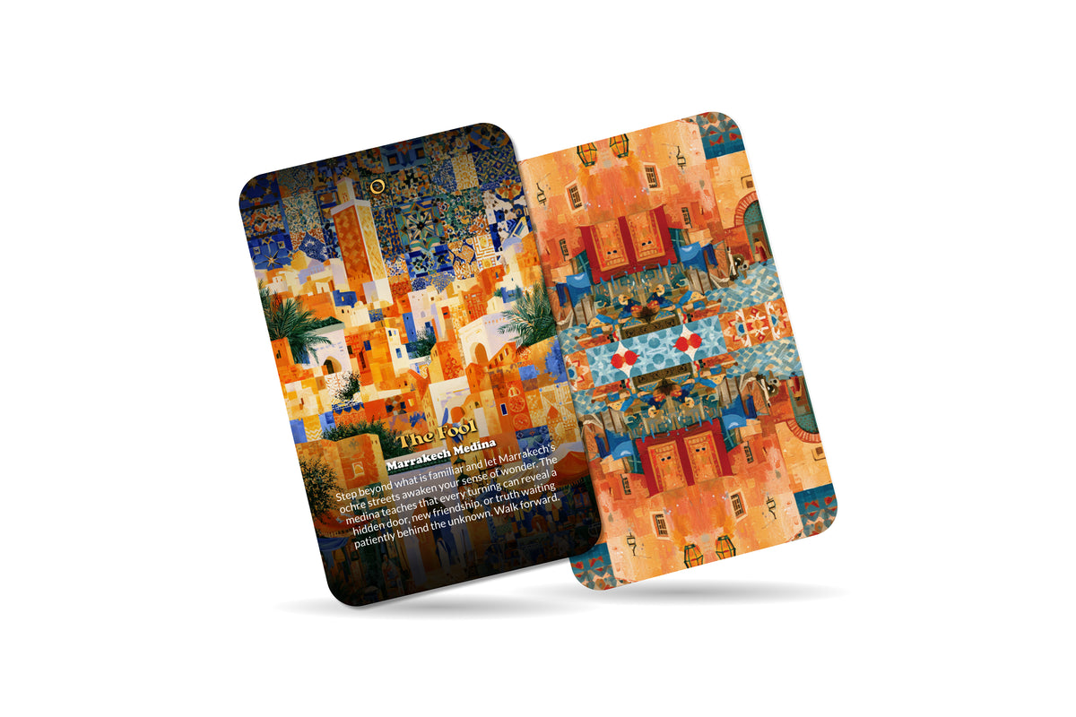 The Tarot of Marrakech – A Moroccan Mysticism Tarot Deck – 22 Tarot Cards – Souks, Palaces, and Desert Wisdom