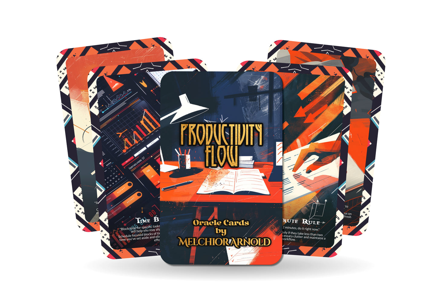 Productivity Flow Cards – Tap Into Focus & Flow – Beat Overwhelm With Intentional Action 22-Card Deck