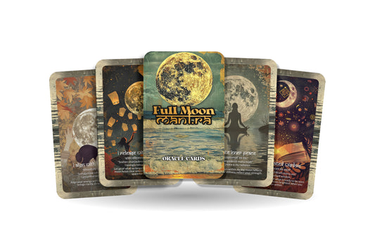 Full Moon Mantra – A Lunar Oracle Deck – 22 Oracle Cards – Illumination, Completion, and Release