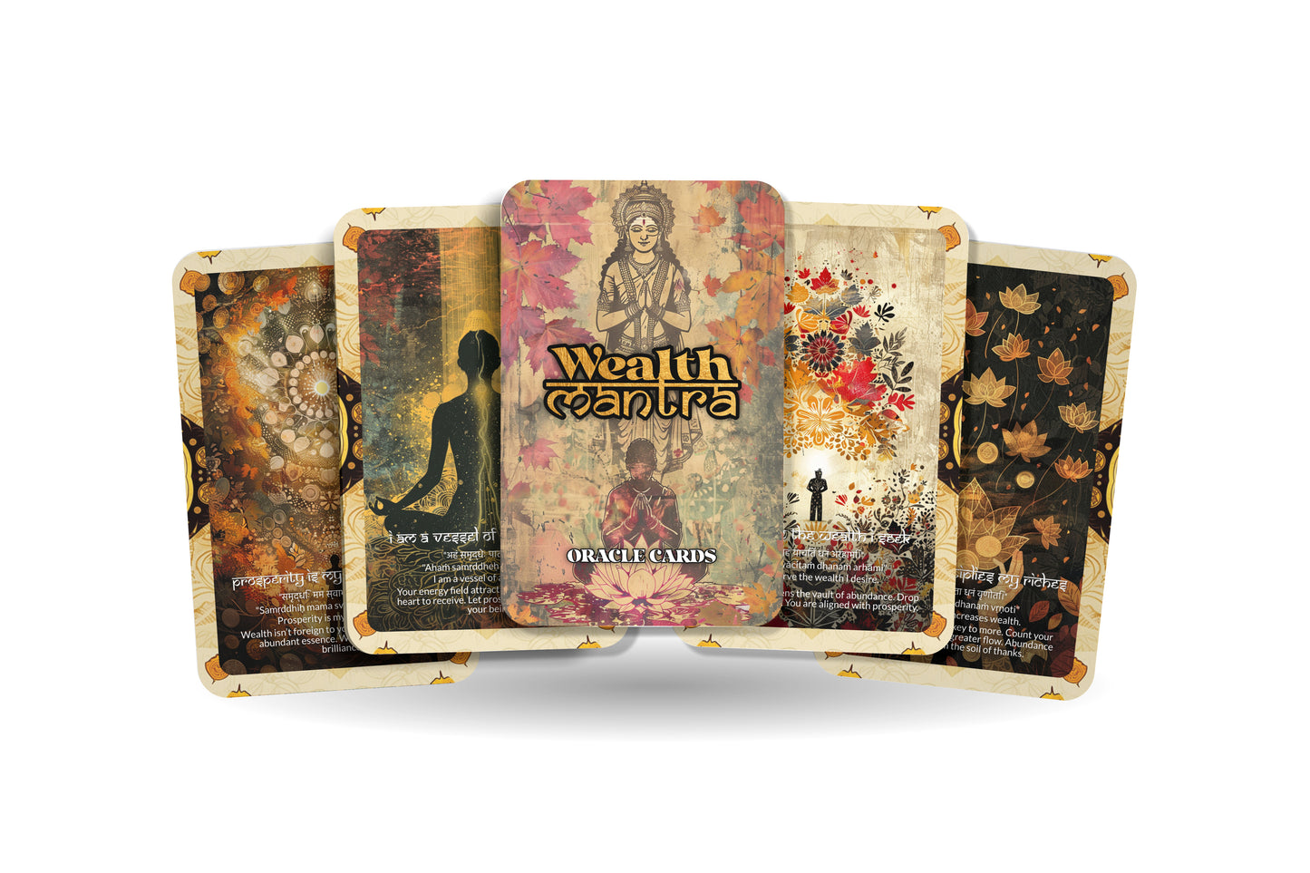 Wealth Mantra – An Abundance Oracle Deck – 22 Oracle Cards – Prosperity in All Dimensions