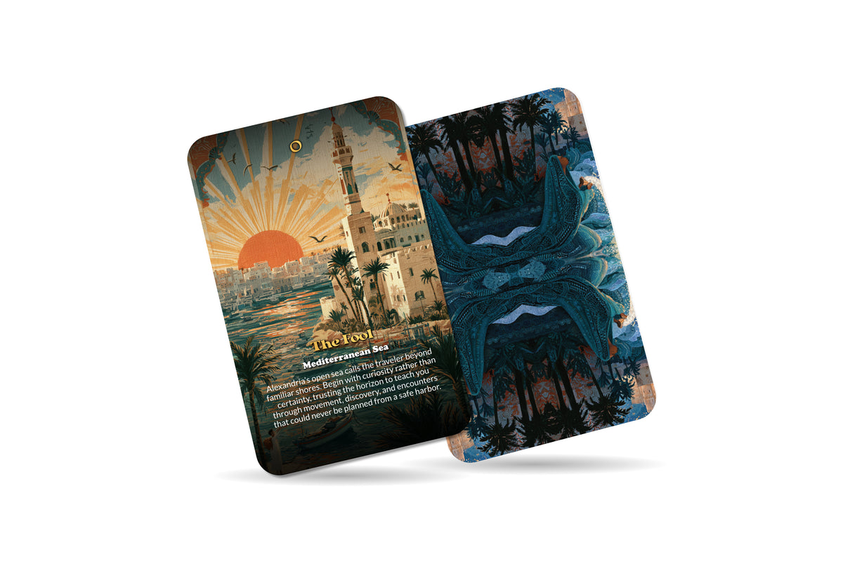 The Tarot of Alexandria – A Mediterranean Heritage Tarot Deck – 22 Tarot Cards – Ancient Wisdom by Egypt’s Sacred Sea