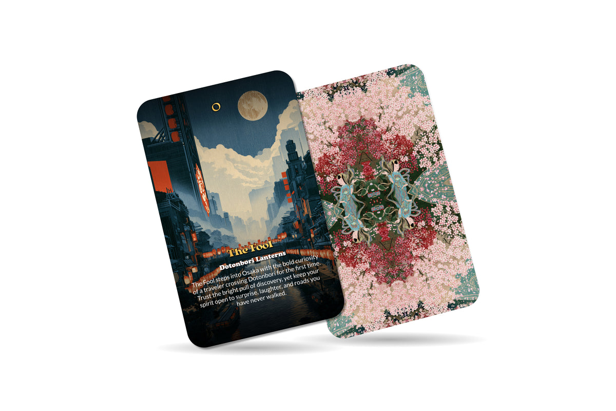 The Tarot of Osaka – A Japanese Urban Spirit Tarot Deck – 22 Tarot Cards – Tradition, Commerce, and Culinary Culture