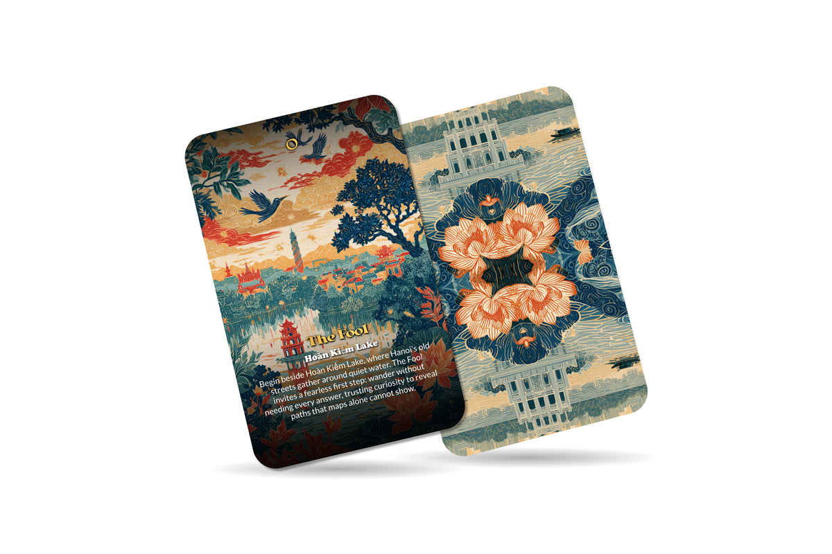 The Tarot of Hanoi – A Vietnamese Heritage Tarot Deck – 22 Tarot Cards – Ancient Temples and Spirit of the Red River