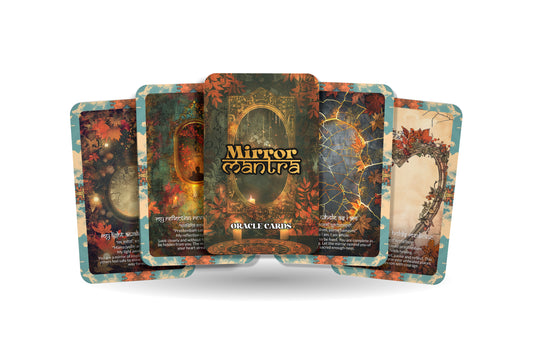 Mirror Mantra – A Reflection Oracle Deck – 22 Oracle Cards – Seeing the Self in All Things