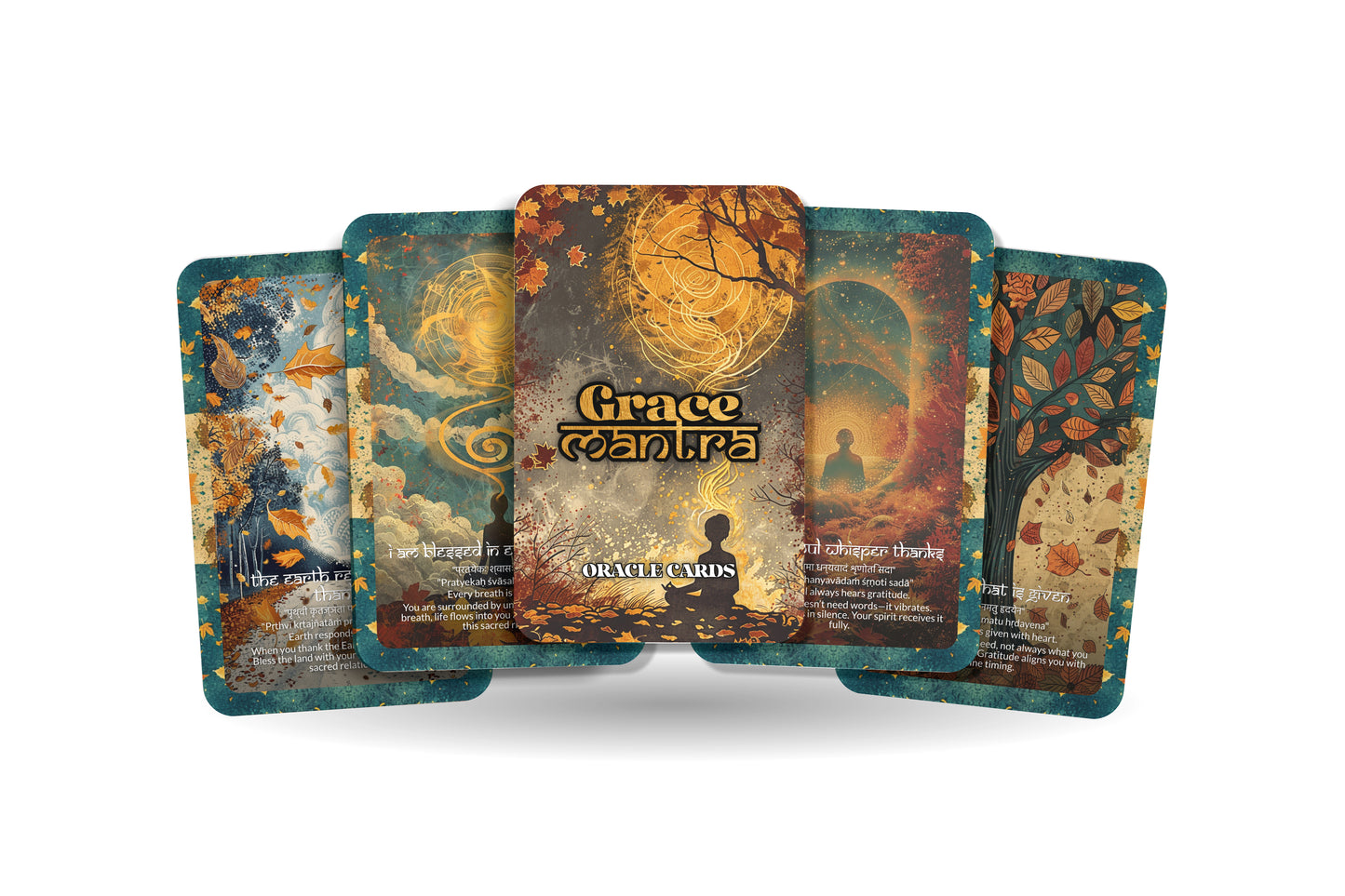 Grace Mantra – A Divine Flow Oracle Deck – 22 Oracle Cards – Moving with Sacred Elegance
