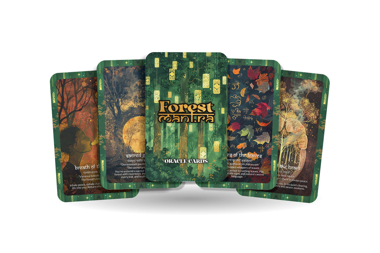 Forest Mantra – A Nature Spirit Oracle Deck – 22 Oracle Cards – Whispers from the Green World
