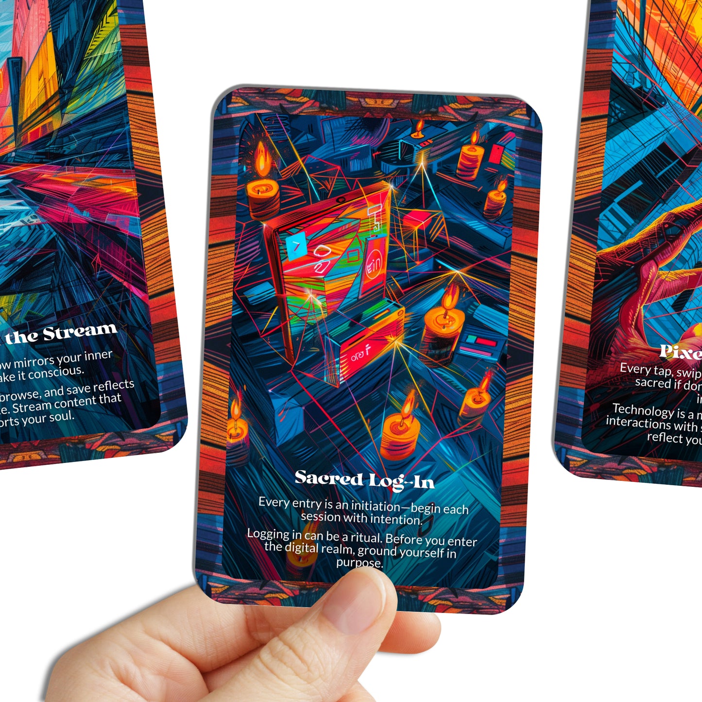 Screens & Symbols – A Digital Divination Oracle Deck – 22 Oracle Cards – Scroll Through the Sacred Code