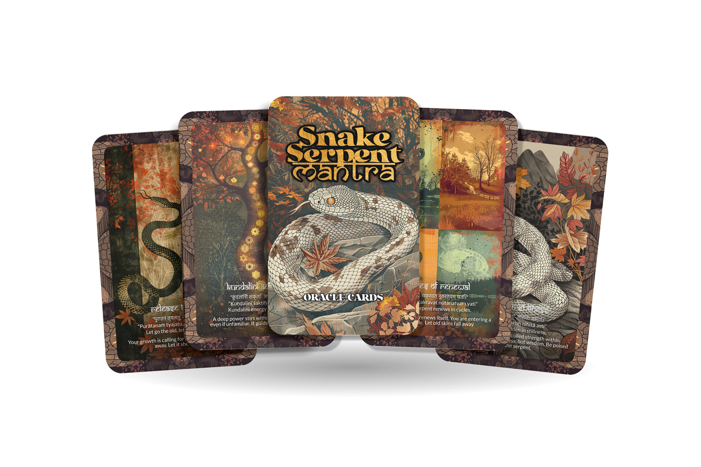 Snake Serpent Mantra – A Kundalini Awakening Oracle Deck – 22 Oracle Cards – Transformation Through Sacred Power