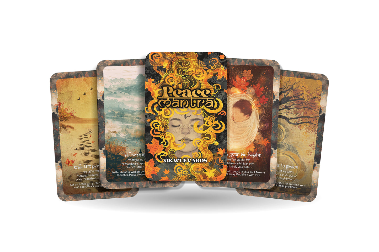 Peace Mantra – A Tranquility Oracle Deck – 22 Oracle Cards – Calm, Clarity, and Presence