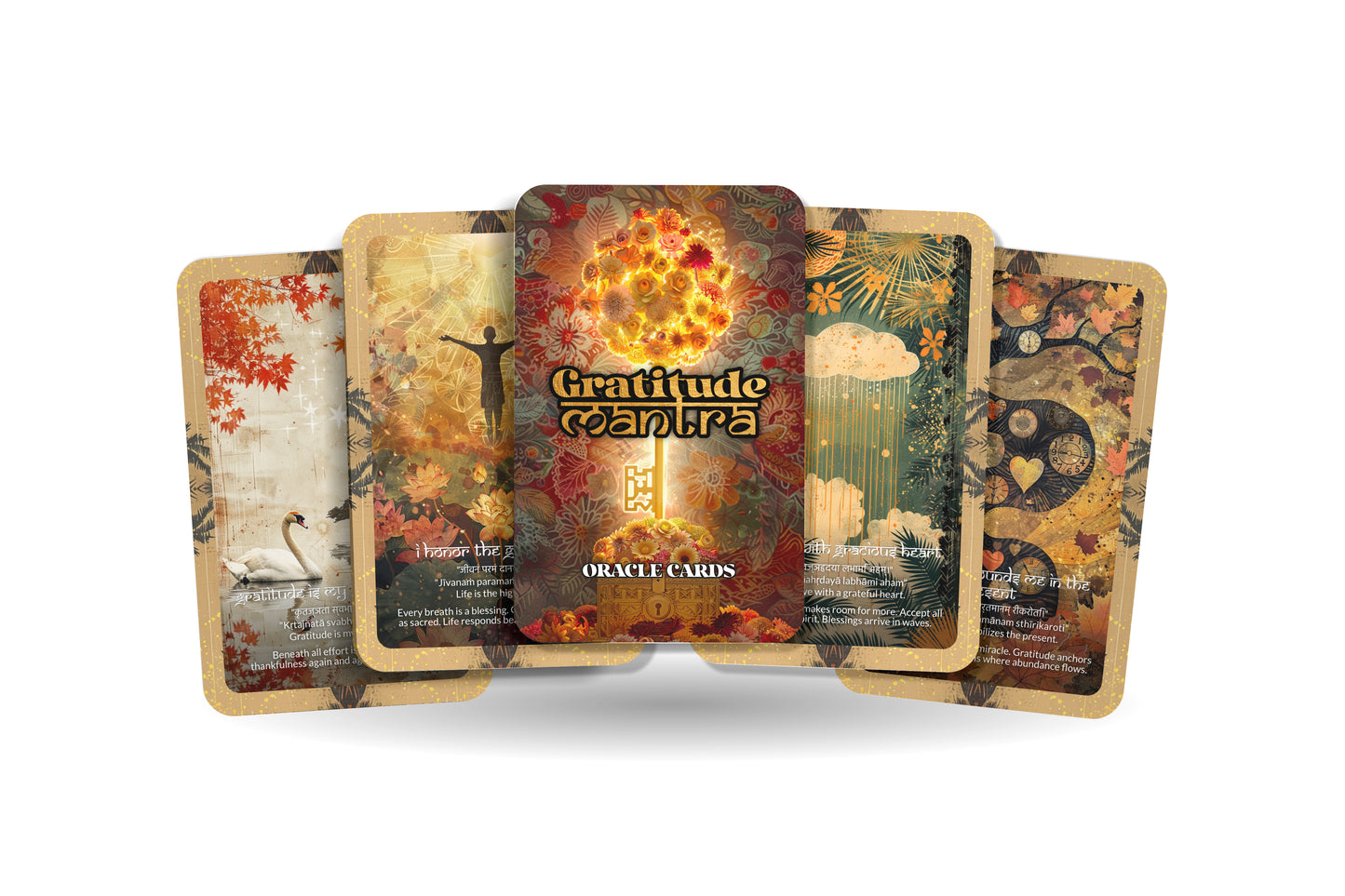 Gratitude Mantra – A Heart Expansion Oracle Deck – 22 Oracle Cards – Blessings in Every Breath