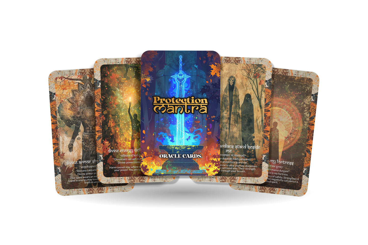 Protection Mantra – A Sacred Shield Oracle Deck – 22 Oracle Cards – Boundaries of Light and Energy