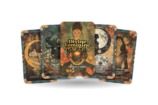 Divine Feminine Mantra – A Goddess Awakening Oracle Deck – 22 Oracle Cards – Embodying Sacred Power