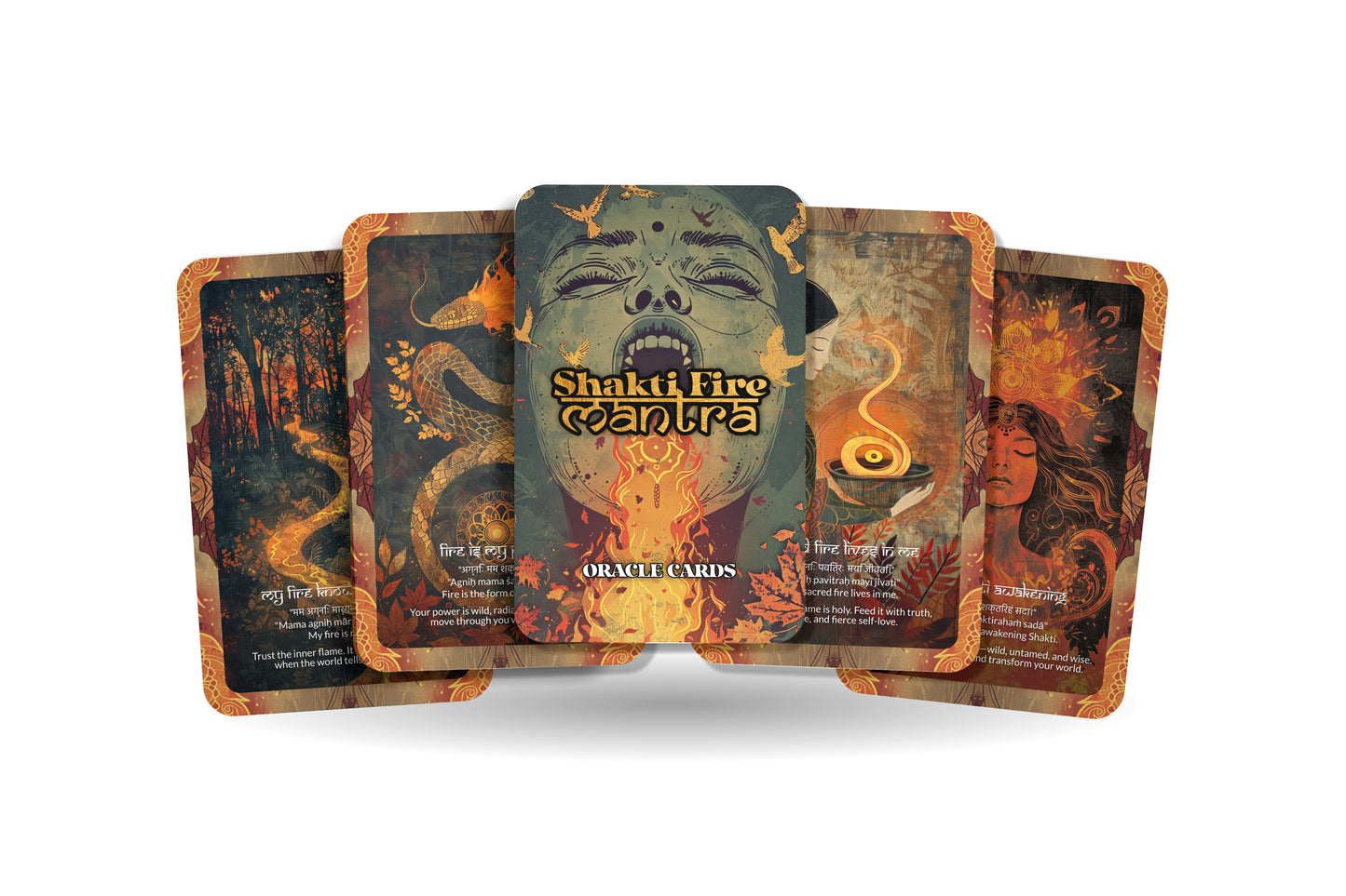 Shakti Fire Mantra – A Feminine Power Oracle Deck – 22 Oracle Cards – Igniting the Sacred Force