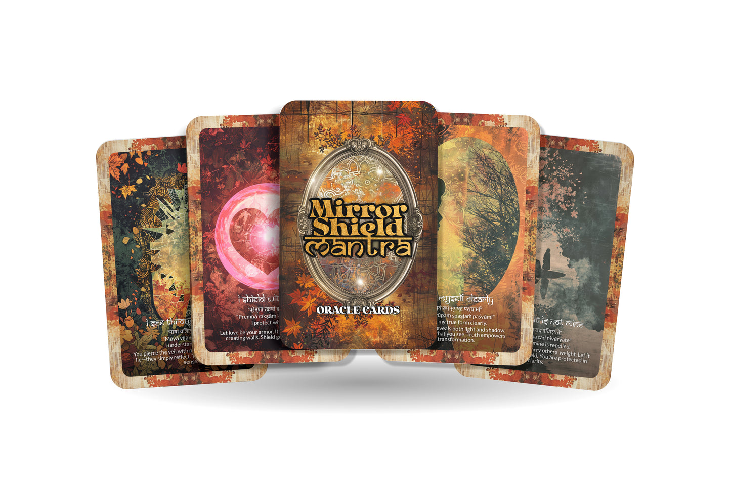 Mirror Shield Mantra – A Psychic Protection Oracle Deck – 22 Oracle Cards – Reflect, Deflect, Empower