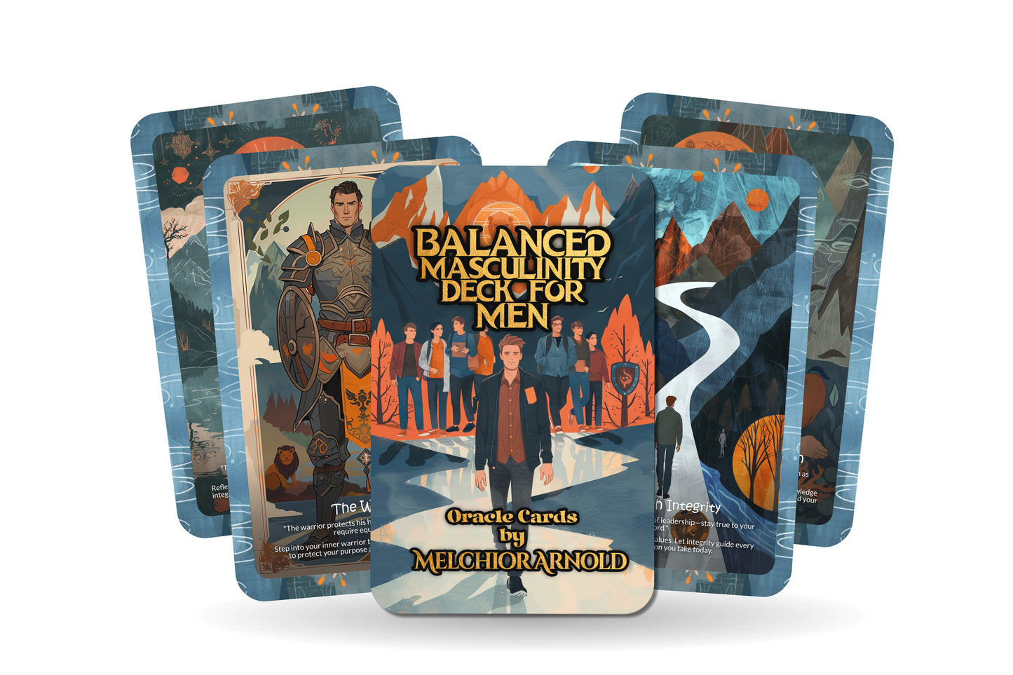Balanced Masculinity Deck for Men – Empower the Modern Man – Strength, Wisdom & Inner Growth 22-Card Deck