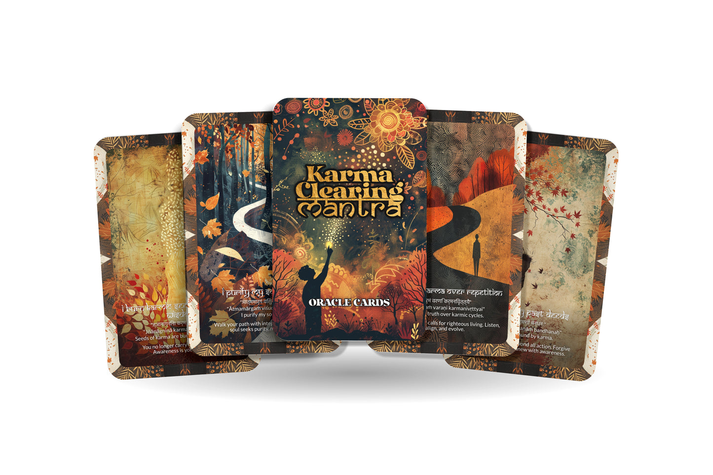 Karma-Clearing Mantra – A Liberation Oracle Deck – 22 Oracle Cards – Releasing Past Energies