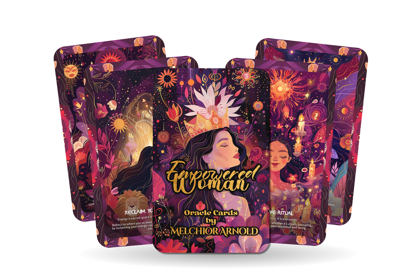 Empowered Woman Oracle – Embody Feminine Strength – Rise Into Your Power & Purpose 22-Card Deck
