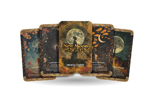 New Moon Mantra – A Seed of Intention Oracle Deck – 22 Oracle Cards – Begin Anew with the Dark Moon
