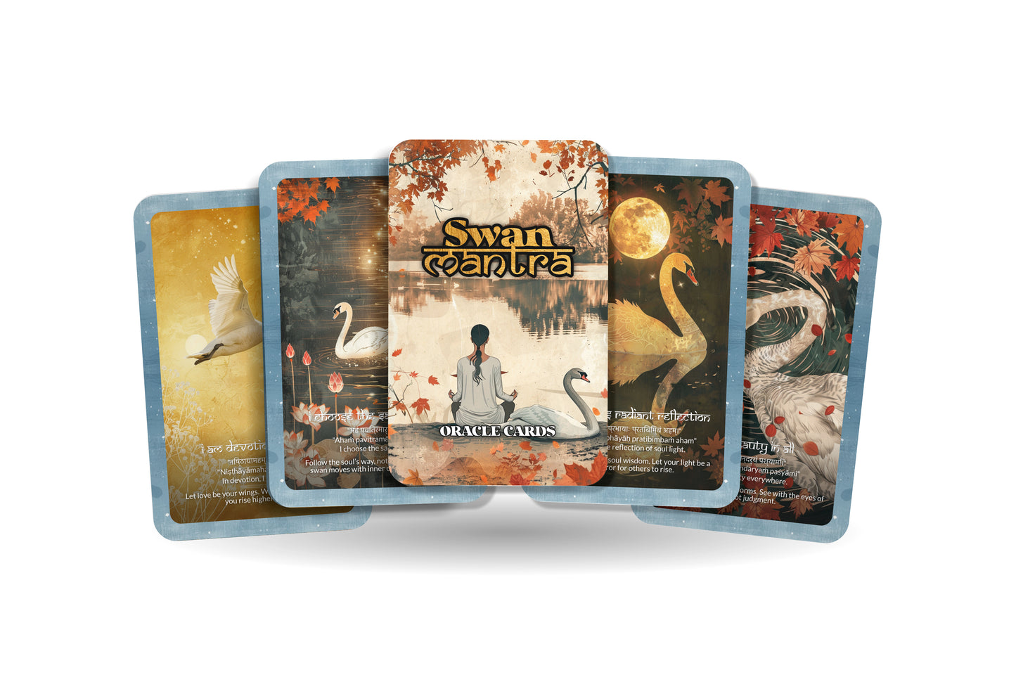 Swan Mantra – A Soul Serenity Oracle Deck – 22 Oracle Cards – Poise, Purity, and Peace
