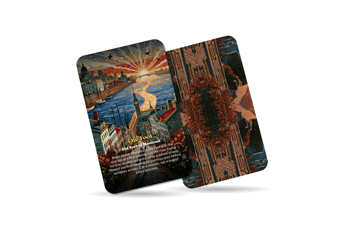 The Tarot of Montreal – A French Canadian Tarot Deck – 22 Tarot Cards – Heritage, Art, and Northern Spirit