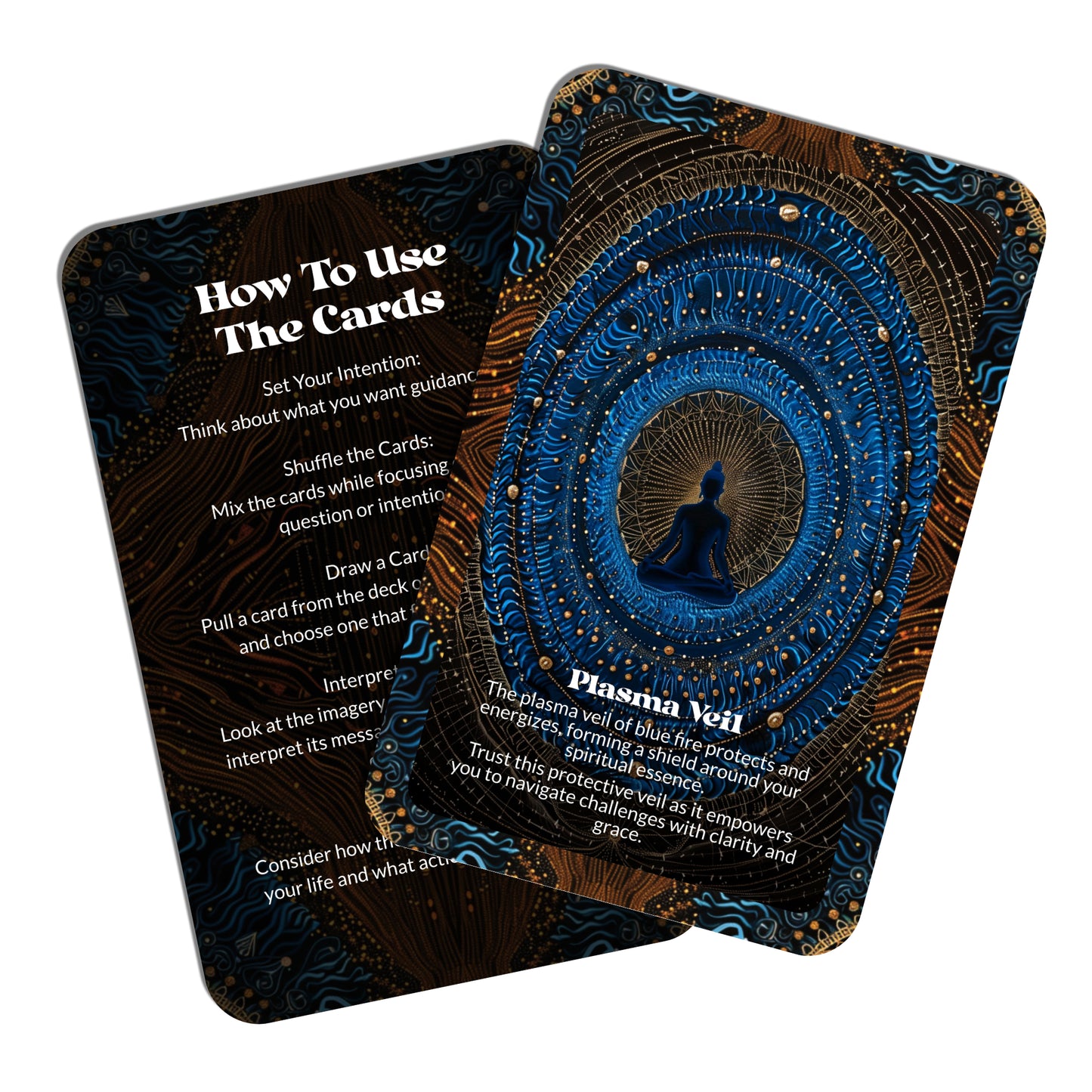Blue Fire Codes – A Light Activation Oracle Deck – 22 Oracle Cards – Burn Bright with Sacred Frequencies