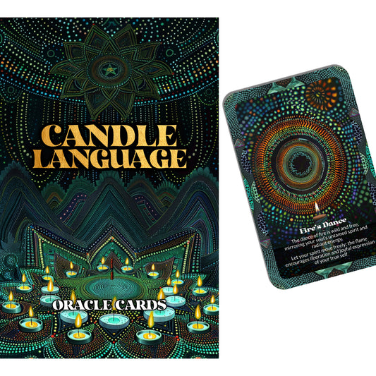 Candle Language – A Fire Ritual Oracle Deck – 22 Oracle Cards – Flames That Speak in Shadows and Smoke