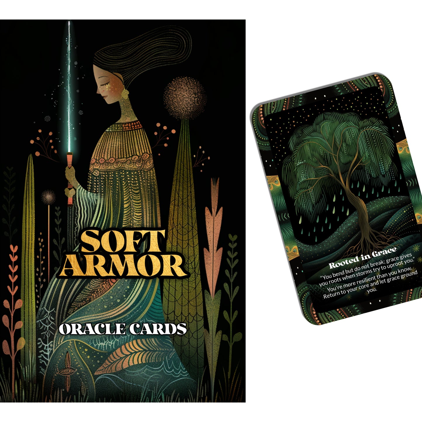 Soft Armor – An Emotional Resilience Oracle Deck – 22 Oracle Cards – Wrapped in Grace, Ready to Withstand