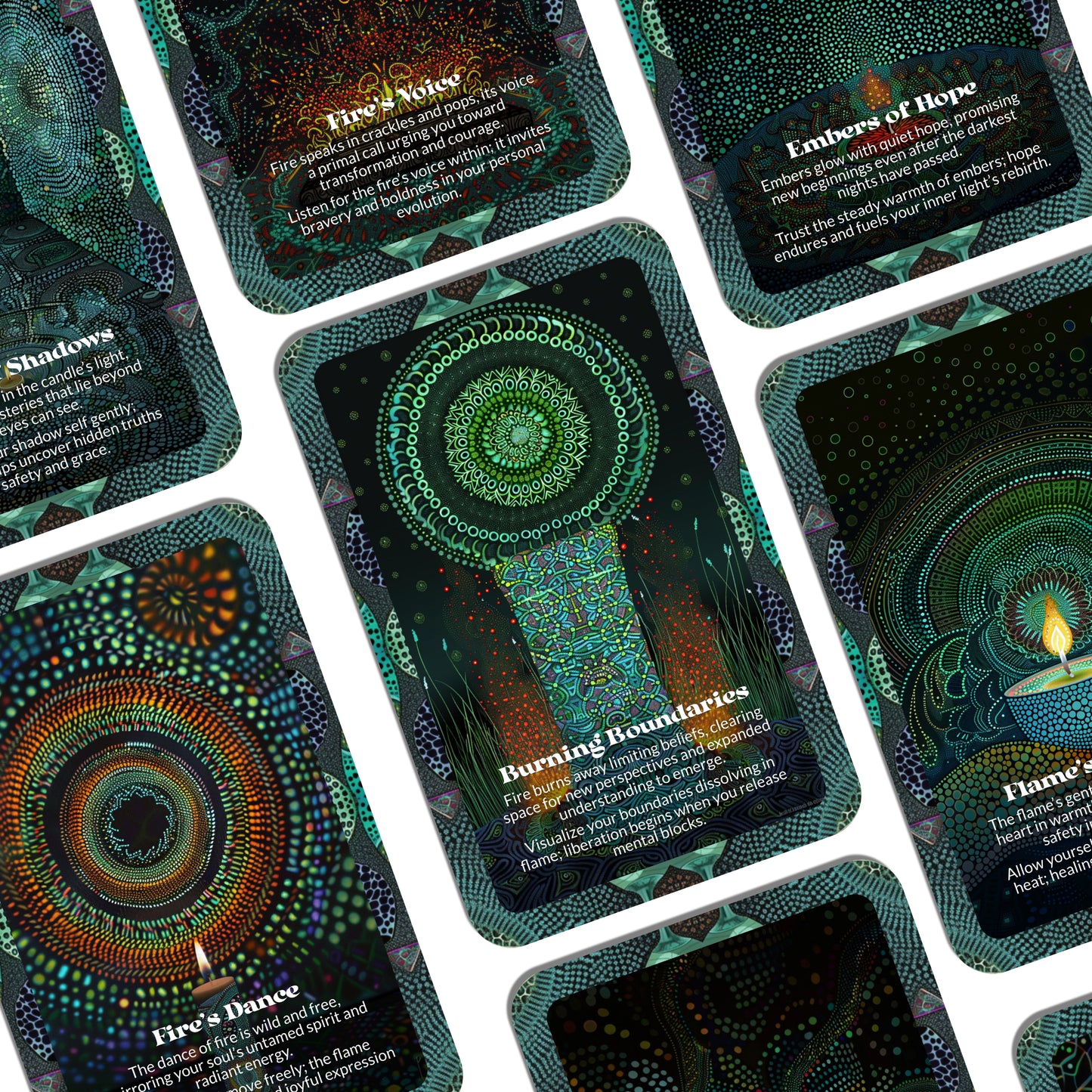 Candle Language – A Fire Ritual Oracle Deck – 22 Oracle Cards – Flames That Speak in Shadows and Smoke