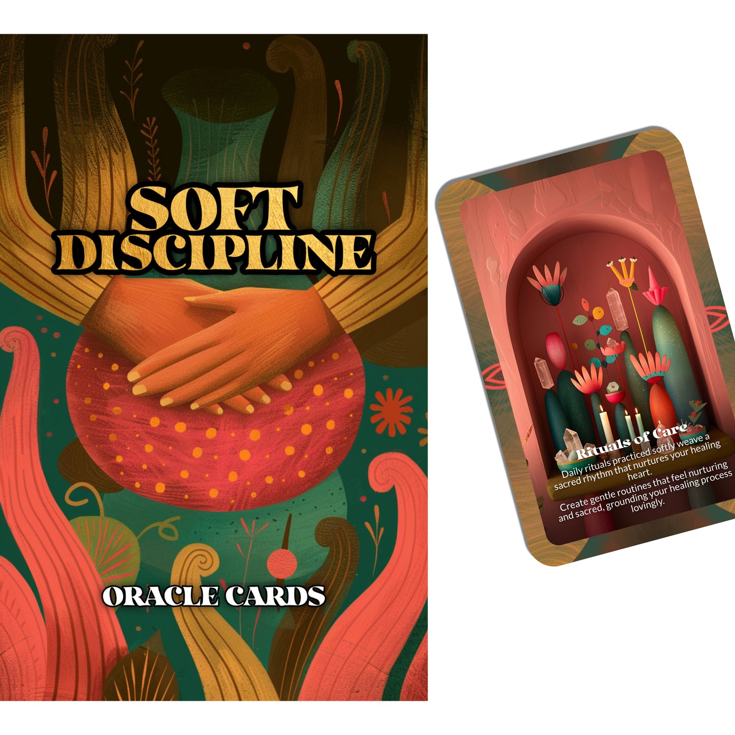 Soft Discipline – A Self-Care Oracle Deck – 22 Oracle Cards – Gentle Habits that Quietly Save You