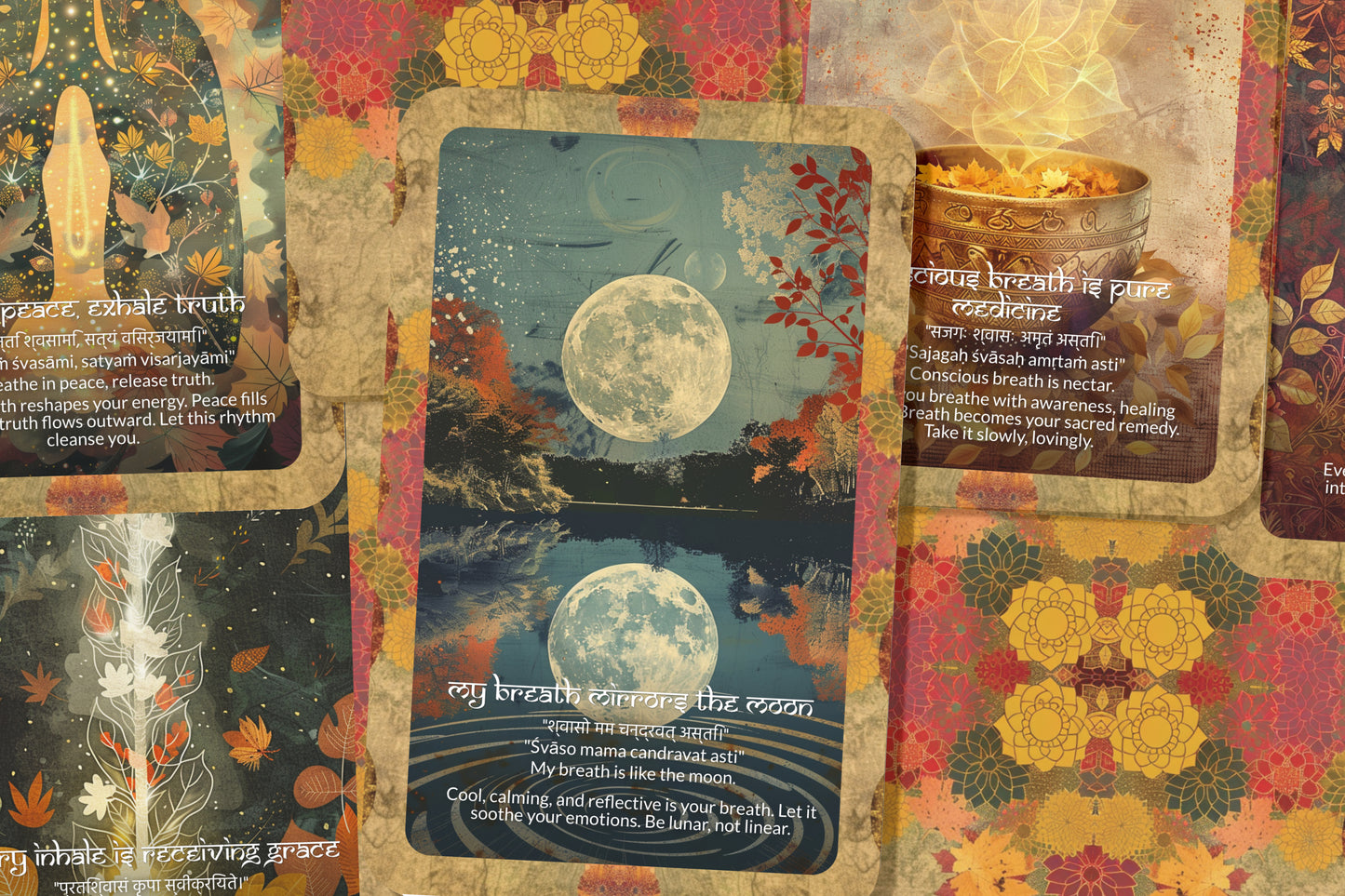 Breath Mantra – A Pranic Energy Oracle Deck – 22 Oracle Cards – Awakening Through Conscious Breathing