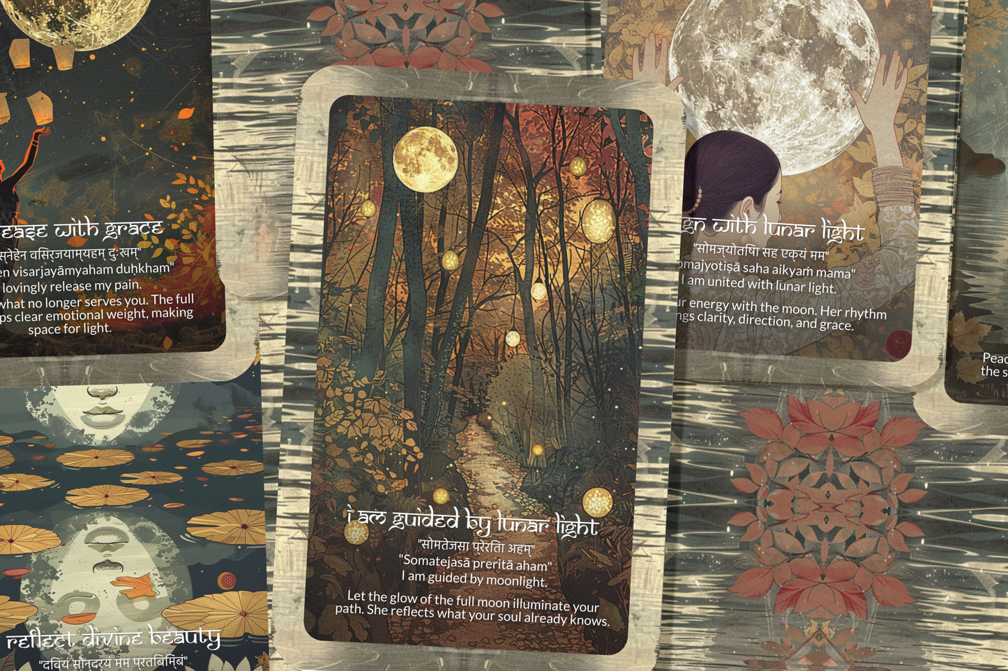 Full Moon Mantra – A Lunar Oracle Deck – 22 Oracle Cards – Illumination, Completion, and Release