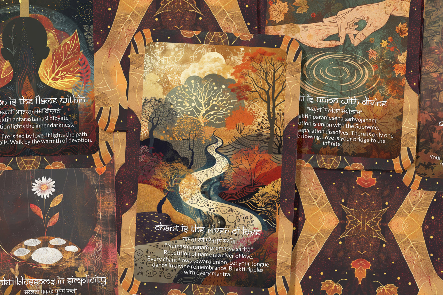 Bhakti Mantra – A Devotional Heart Oracle Deck – 22 Oracle Cards – The Path of Love and Surrender