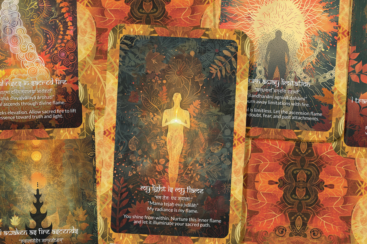Ascension Flame Mantra – A Soul Light Oracle Deck – 22 Oracle Cards – Igniting the Fire of Awakening