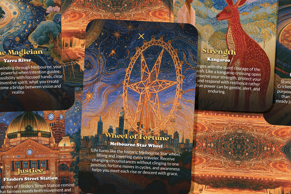 The Tarot of Melbourne – An Australian Spirit Tarot Deck – 22 Tarot Cards – Urban Culture and Nature’s Ancient Energy