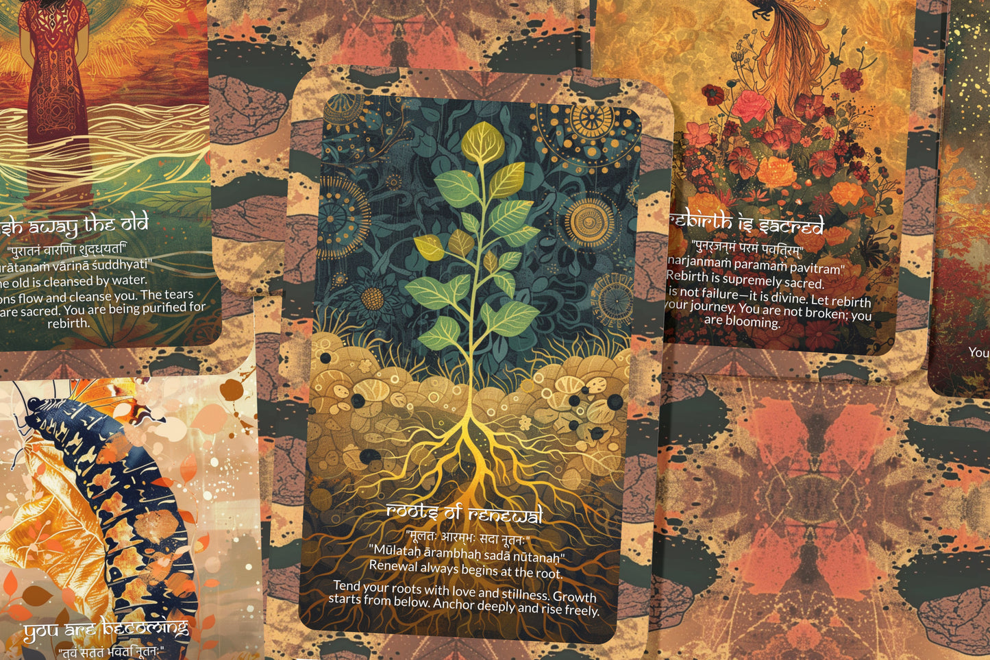 Renewal Mantra – A Soul Revival Oracle Deck – 22 Oracle Cards – Begin Again with Inner Light