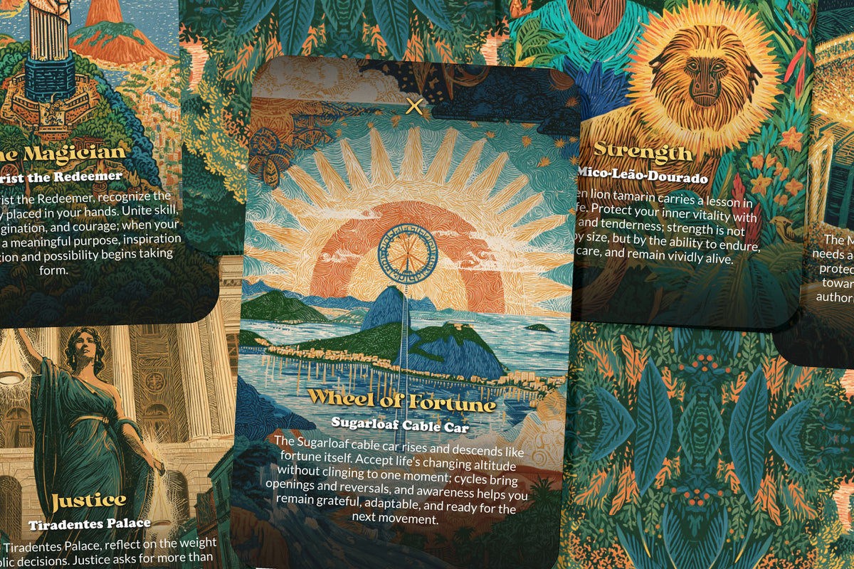 The Tarot of Rio de Janeiro – A Brazilian Carnival Tarot Deck – 22 Tarot Cards – Mountains, Music, and Ocean Spirit