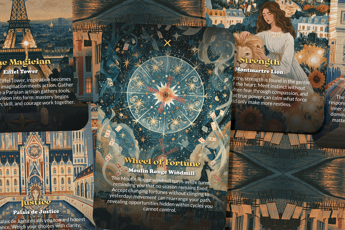 The Tarot of Paris – A French Mysticism Tarot Deck – 22 Tarot Cards – Art, Romance, and the Spirit of the Seine